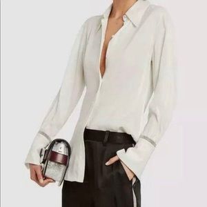 Philip Lim Sz S? CRYSTAL EMBELLISHED BUTTON DOWN SHIRT